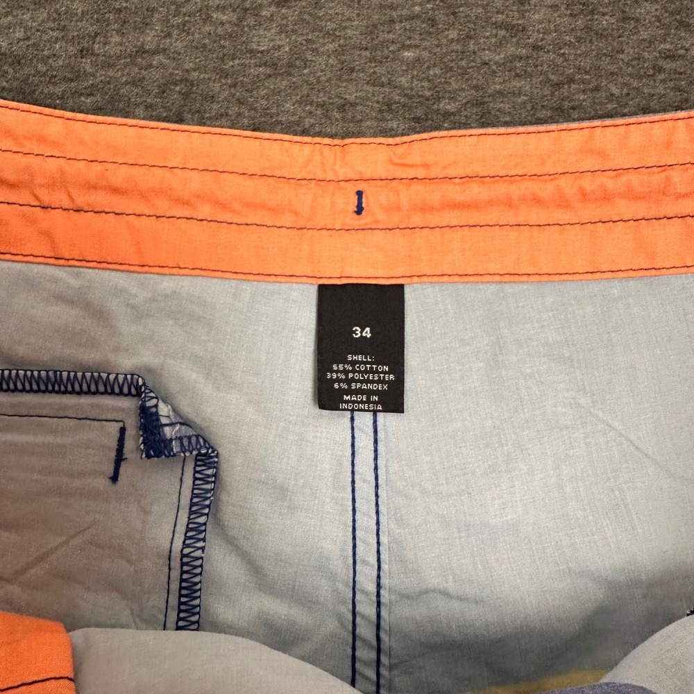 Roundtree & Yorke Swim Trunks Striped Drawstring Swimwear Blue Shorts Size‎ 34 - Picture 8 of 11